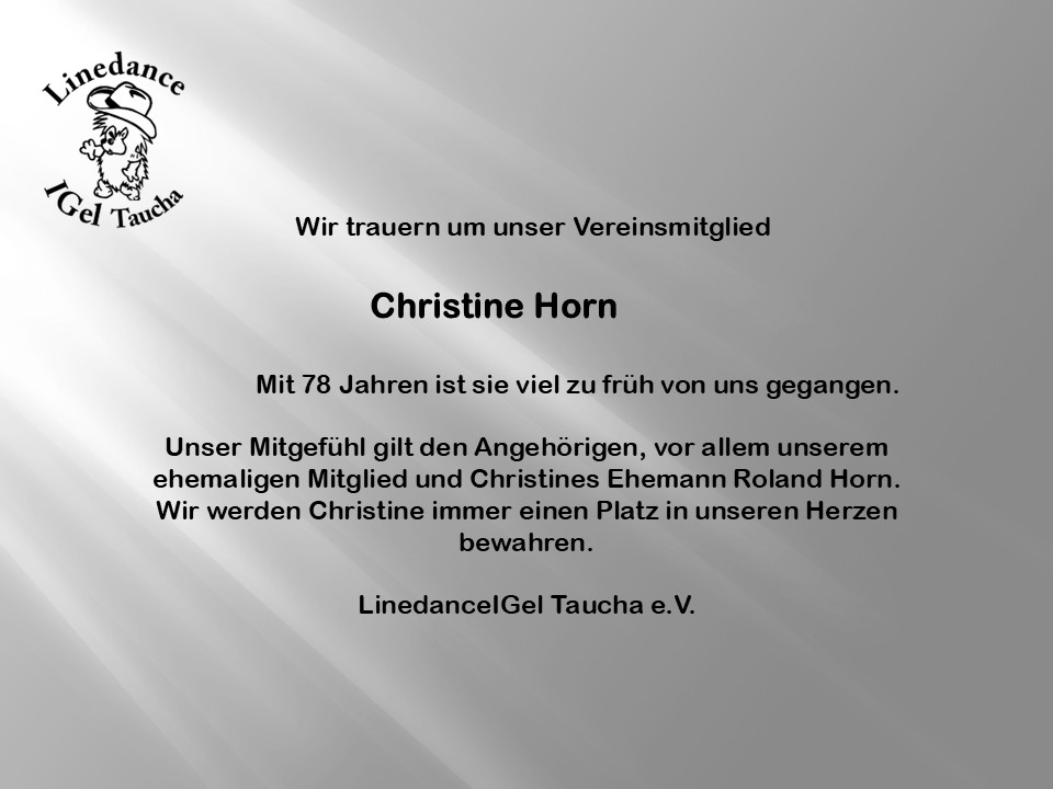 traueranzeige christine